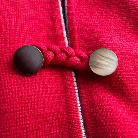 Vintage Banff Cardigan Sweater Girls 8 Made‎ In Italy Pink Varsity Academia - Picture 5 of 7